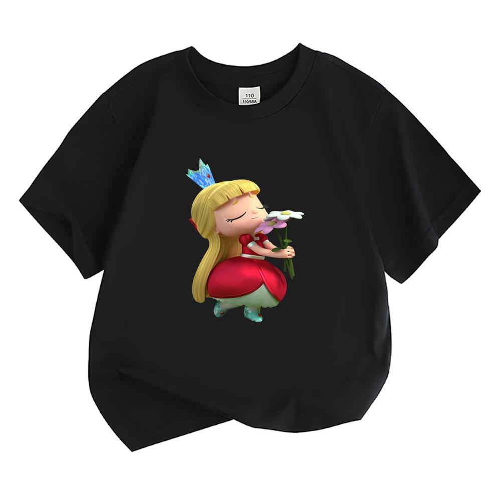 

100% Cotton True and The Rainbow Kingdom Cartoon Children s T-shirt High Quality Cute Anime Print Kids Tops Toddler Summer 100 чёрный