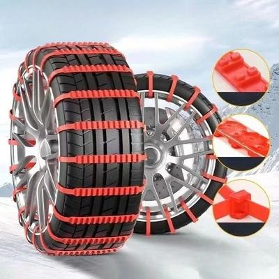 5-20pcs Anti-Skid Snow Chains for Car Motorcycles Winter and Bad Terrain Wheels Anti-slip Emergency Universal Lockout Artifact