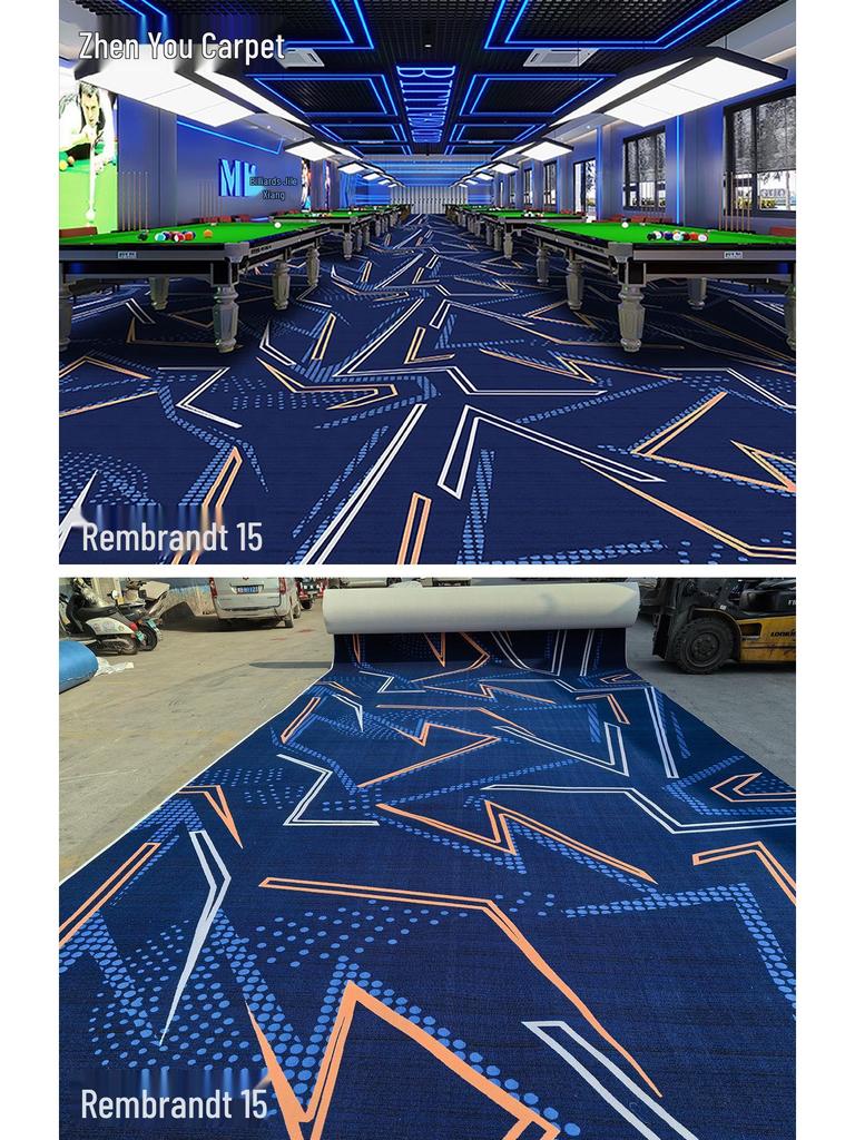 Fire-Resistant, Durable, Colorfast Billiard Room Nylon Carpet 650g
