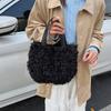 Niche High-end Handbag Small Bag Women's 2025 New Autumn and Winter Plush Bag Fashionable Simple Handbag