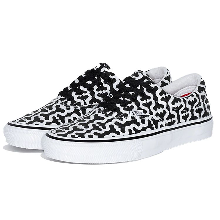 Supreme x Vans Era Monogram S - Black Unisex Sneakers White VN0A5KRV5XH