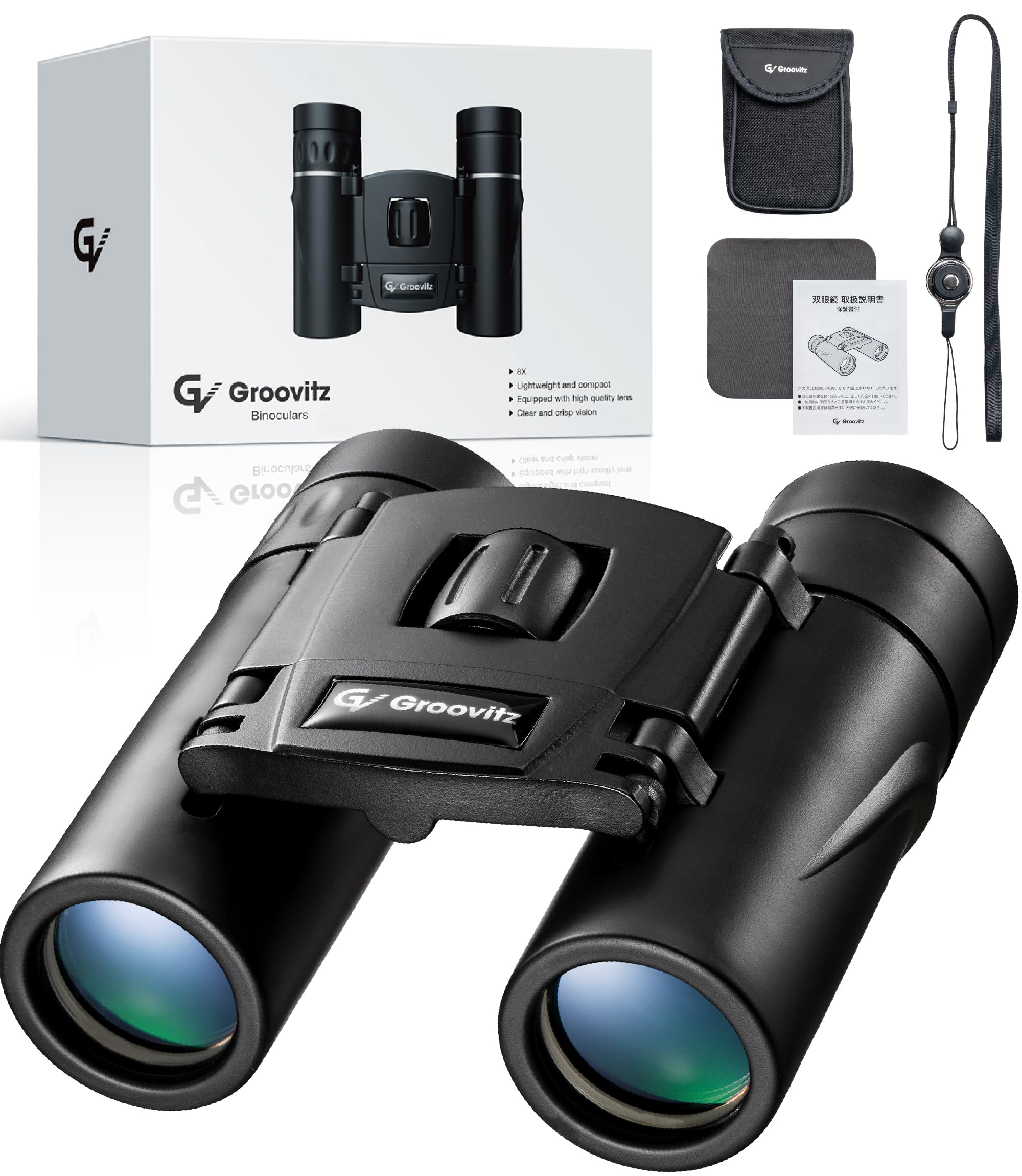

Groovitz [Japanese Company] High-Performance Binoculars, Lightweight and Compact, for Live Performances, Opera Glasses, Shake-Resistant, 8x