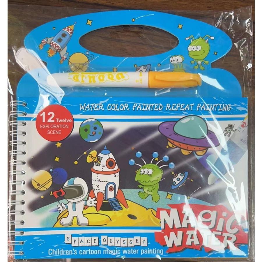 

Волшебная книга для рисования водой для малышей, игрушки для раннего образования, многоразовая волшебная книжка-раскраска для рисования для детей, игрушки Монтессори