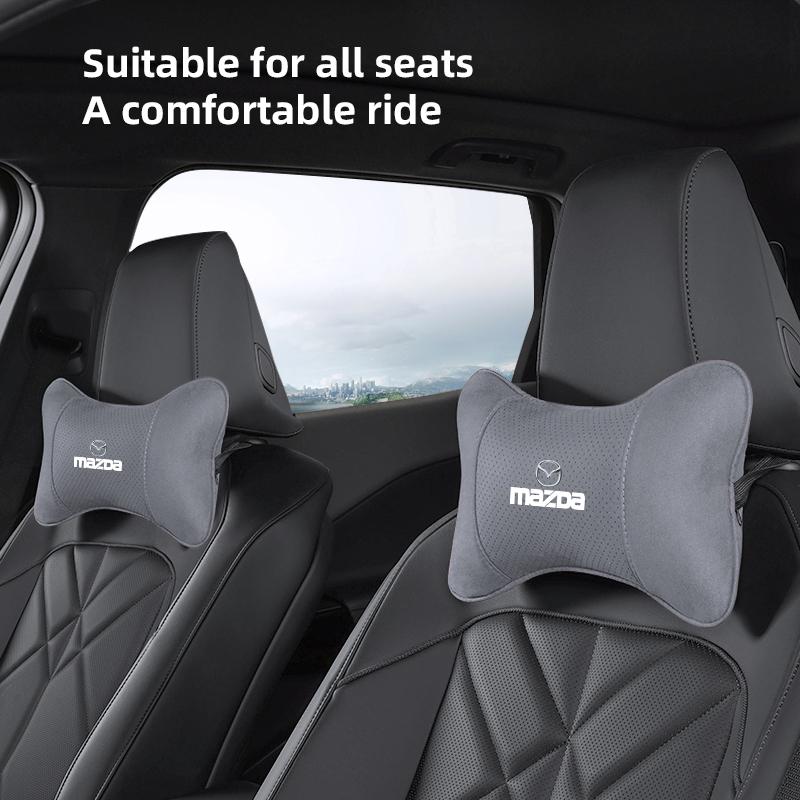 Headrest Lumbar Support Backrest Cushion Suede Car Pillow Neck Protection key For Mazda 6 CX30 CX7 CX5 2 CX3 MX3 5 3 Axela Demio