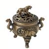 Alloy Incense Burner Hollow Out Three Legged Stove  Tea Ceremony Home Decoration