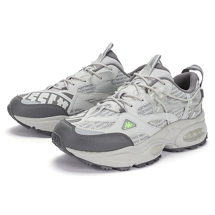 Kappa Deconstructed Elements Retro Casual Versatile Low-Top Dad Shoes Unisex sneakers Gray Silver K0DY5MC03D-1118
