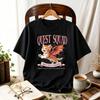 Quest Squad Broccolis Version Winged Orange Tabby Cat TShirt Cute Fantasy Dragon Cat Graphic Book Fandom Casual Top Lover Gift