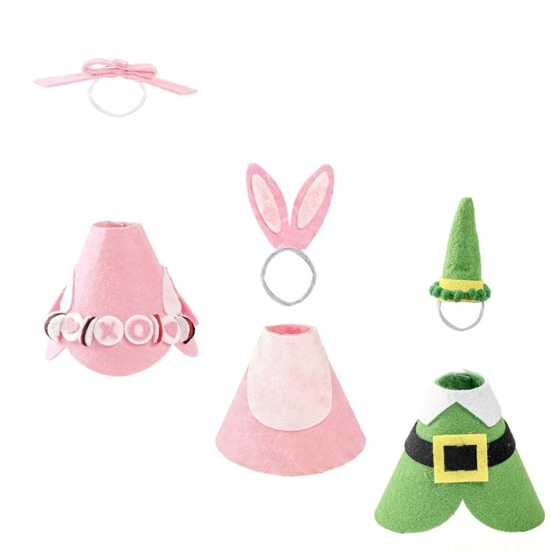 QX2E Holiday Themed Geese Attire Enhances Party Photography Backdrops Tabletop Decors