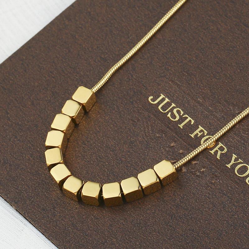 Elegant Titanium Steel Geometric Necklace Perfect For Couples And Gift Giving
