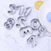 9 Pcs Stainless Steel Numbers Cookie Stencil Biscuit Cutter Tool Set Baking Mode top sale