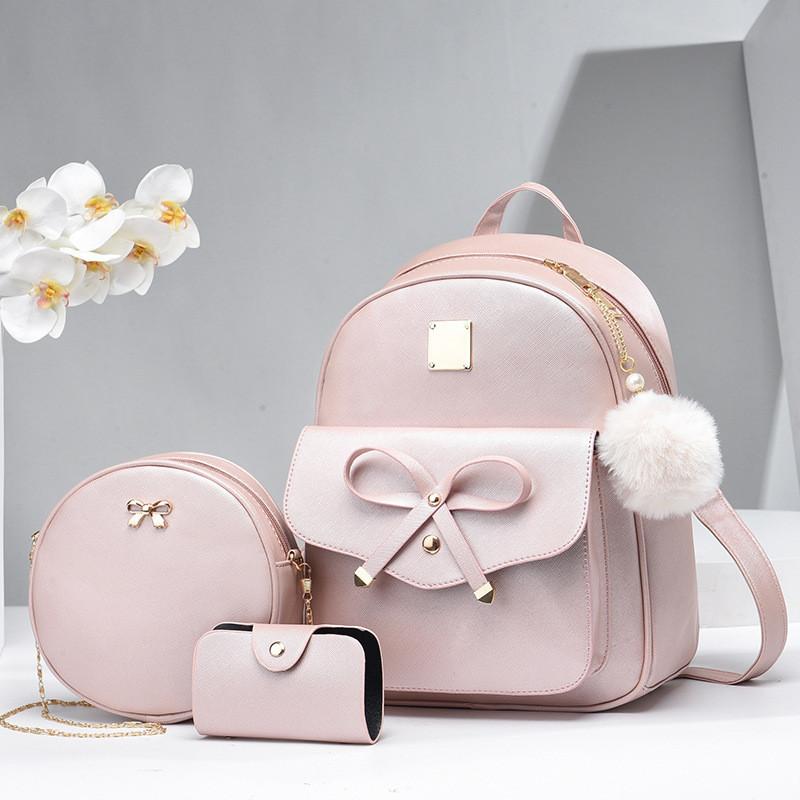 Versatile Pu Shoulder Bag Women s Korean Style 2023 New Trendy Casual Small Backpack Purple
