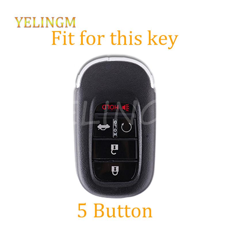 5 Buttons Auto Soft Tpu Car Key Case Cover For Honda Civic Accord Hr-V Cr-V Crv   Shell Fob Holder Car Accessories