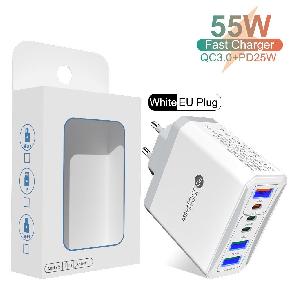 PD65W GaN Dual-Port Fast Charger for Computers and Tablets - European Standard Adapter
