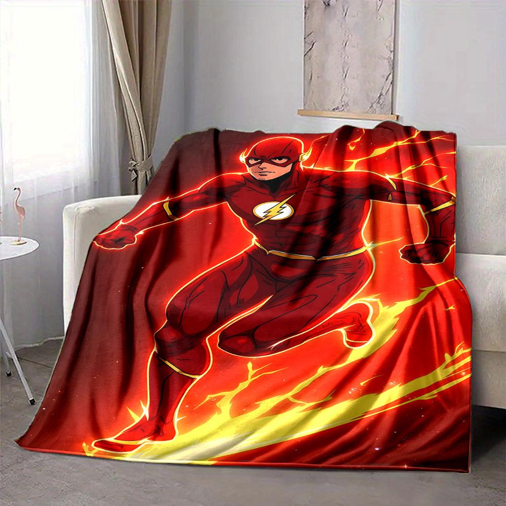 1 ks Flash, Speed Force Flanelová deka Měkká, Hřejivá a Útulná na Pohovku, Postel, Kancelář a Cestování Univerzální pro Všechna Roční Období Dárek, Vánoční dárek