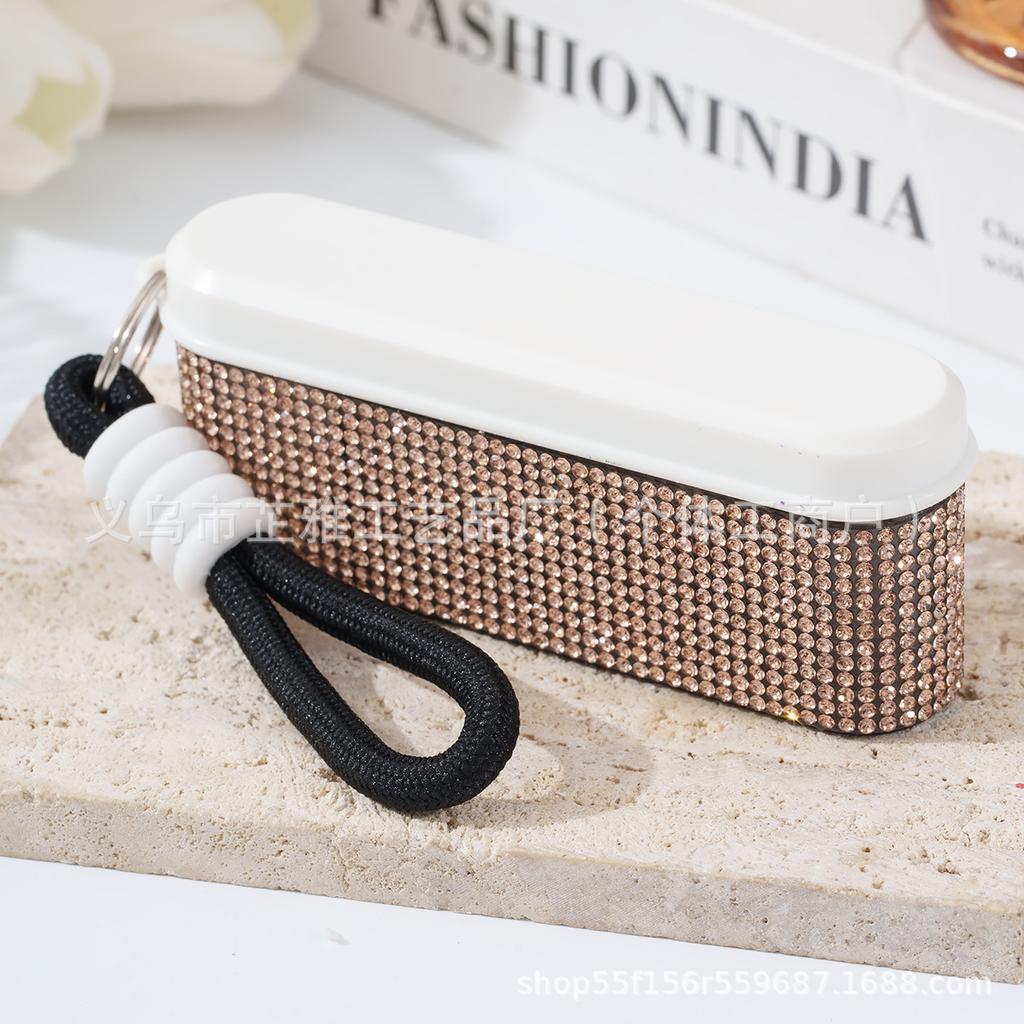 Diamond-encrusted medicine box Portable carry-on small medicine packing box 7 days a week Medicine box compartment storage box