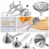 3Pcs/set Long Handle Funnel Stainless Steel Oil Liquid Funnel Set For Kitchen Fluid Spice Dry Ingredients Filter Metal Funnels