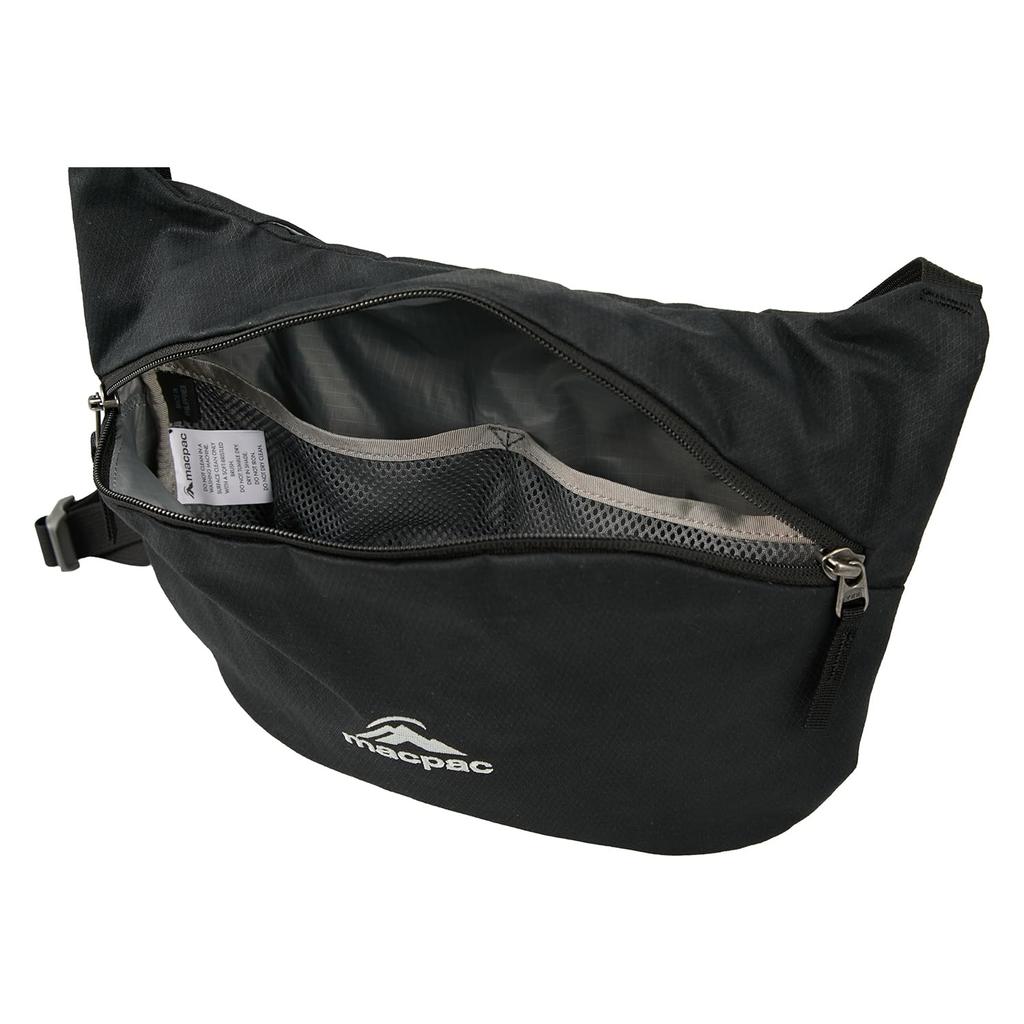 Macpac Trek Schulter S Sacoche Schulter Crossbody für und Wanderrucksack, Tasche, MM82401, Schwarz, Bergsteigen, Trekking, Camping,