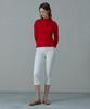 Aheule [Fleece] Slen Slim Fleece Span Cropped Capri Pants_White