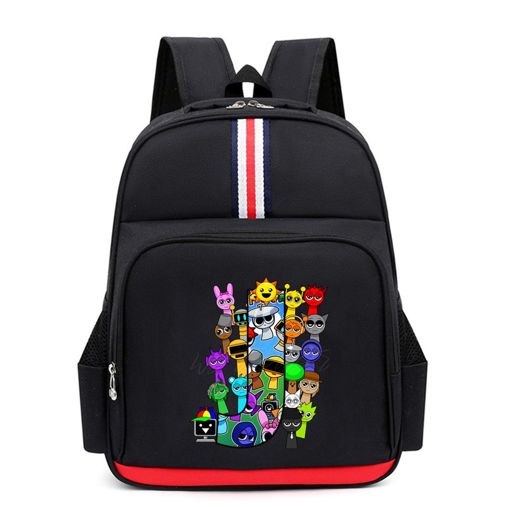 New School Style Primary School Students Large-capacity Schoolbag, Letter Printing Cartoon Trend Children's Versatile Backpack