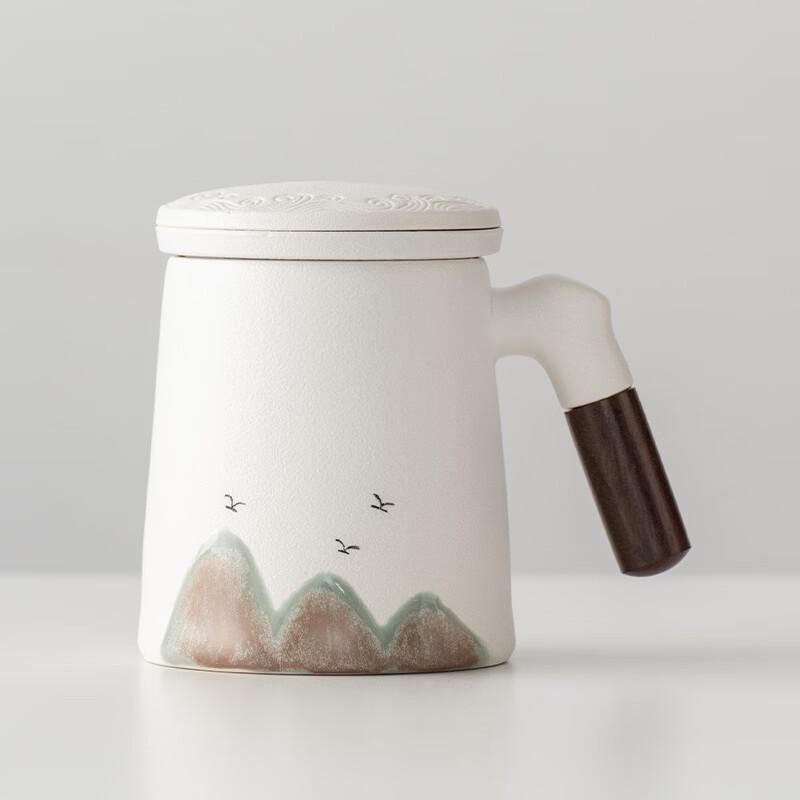 Yipan Ceramic Mug with Filter and Lid