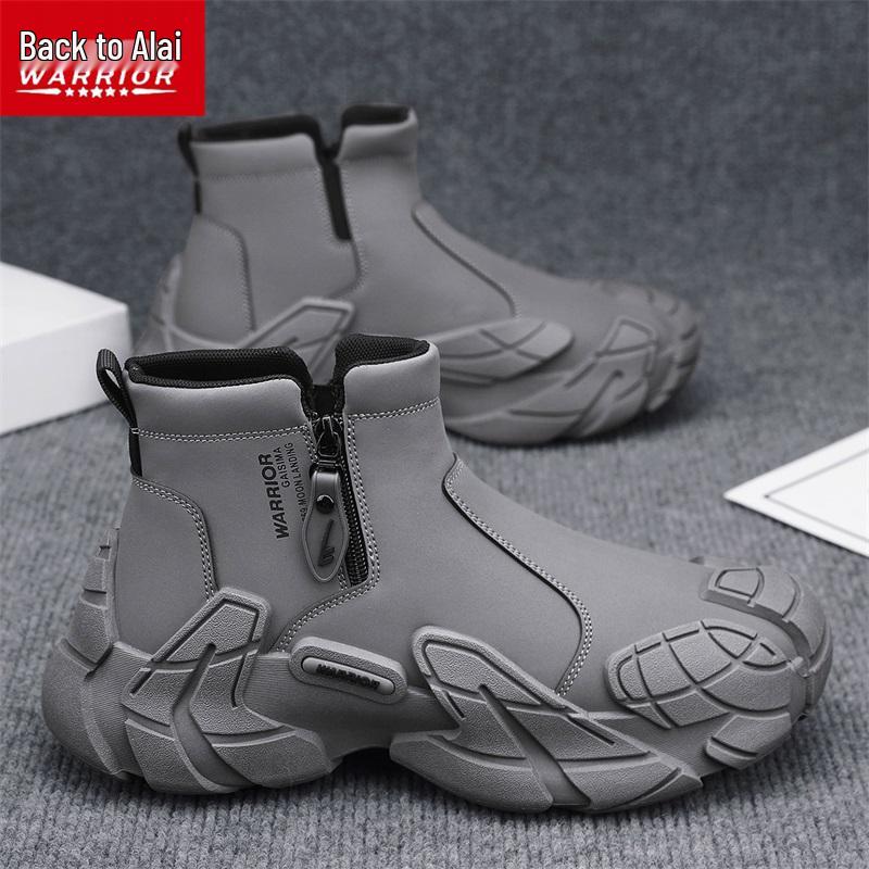 

Huili 2025 Round-Toe Zipper Martin Boots, Thick Sole, Casual Men s Autumn Footwear 41