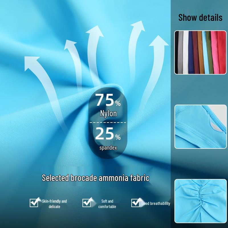 European & American Zipper Aerial Yoga Jumpsuit Bodysuit with Chest Pad & Tummy Control for Women Fitness.