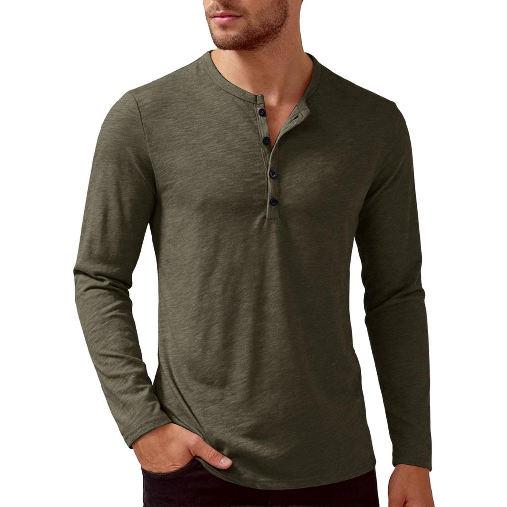 Mr. Henry's Cotton And Linen Long-sleeved T-shirt For Casual And Fashionable Wear - Shirt