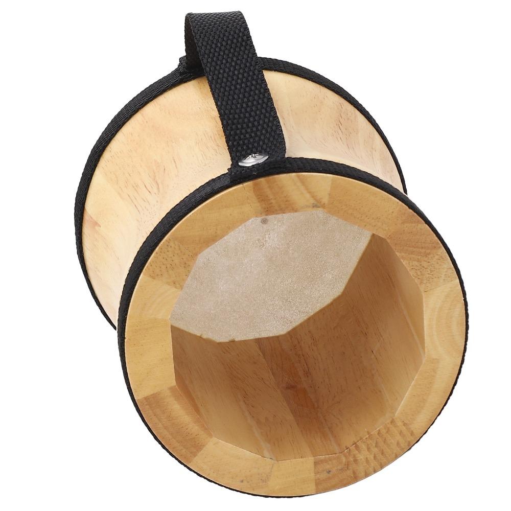 Wood+Sheepskin Hand Drum Kit Wood Color Handpan Drums Set Portable Bongo Hand Drum For Drum Lovers