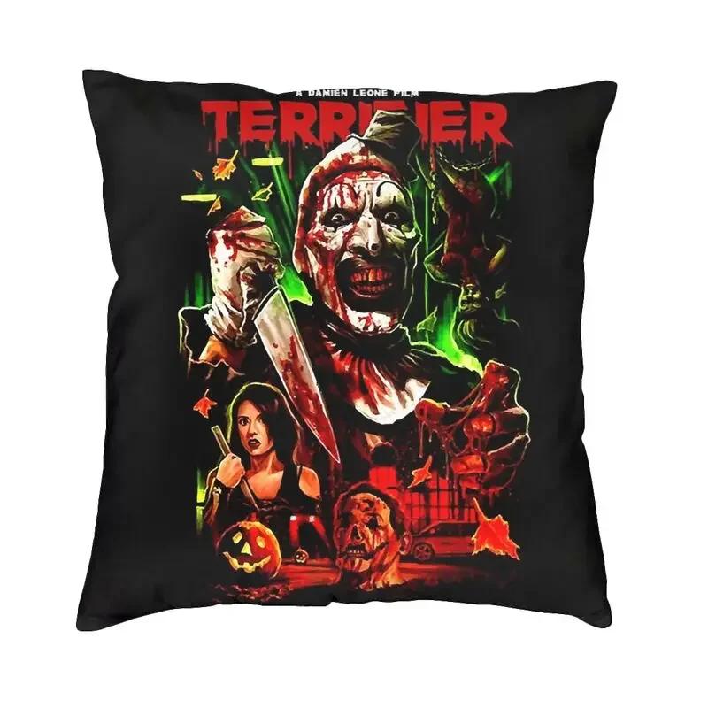 Terrifiers Movie Horror Art Slasher Halloween Cushion Cover Sofa Living Room Square Throw Pillow Case 40x40 Pillowcases