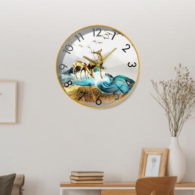 Moderne modische Kunst Leise Wohnzimmer Wanduhr Personalisierte Quarzuhr Einfache leichte Luxus-Wanduhr