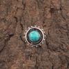 Natural Blue Copper Turquoise 925 Sterling Silver New Cocktail Boho Ring Jewelry RR-49-34
