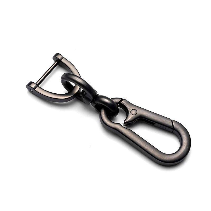 Men's Metal Horseshoe Buckle Keychain with Figure 8 Pendant - Creative Gift Keyring for Waist Hanging