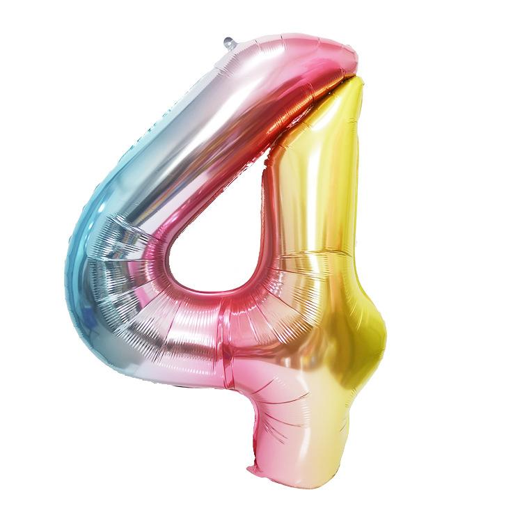 Hot Selling 40 Inch Aluminum Film Balloons Gold Silver Number Balloon for Wedding Party Birthday Decoration
