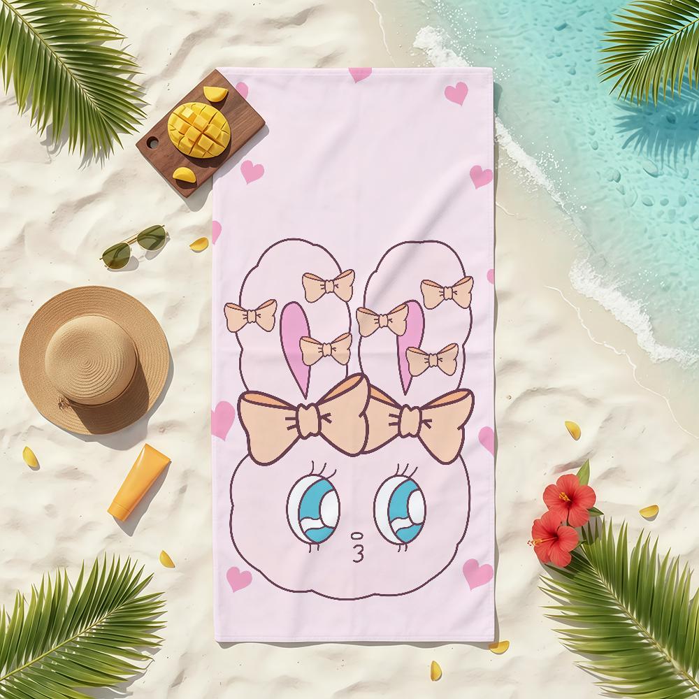 Cute E-Esther B-Bunny Towel Soft Pool Gift For Travel Gym Shower Camping Quick Dry Sports Beach Towels