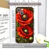 Retro Poppy Flower Bloom Hot Red Printed Phone Case for iPhone 17 16 12 11 14 Plus 13 14 15 Pro Max Mini X XS Floral Soft Cover