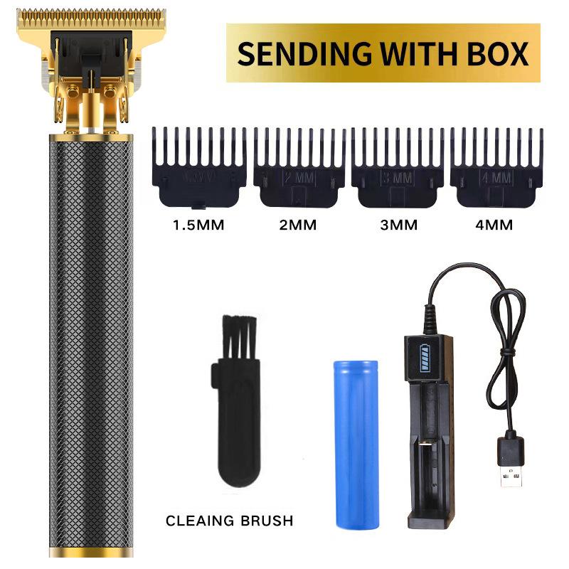 New Hair Clipper Washing Carving T9 Hair Clipper Oil Head Electric Hair Clipper Shaving Electric Hair Clipper Light Head Digital Display Household