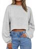 Women's Urban Style Autumn Polyester Pullover: Round Neck, Long Sleeve, Loose Fit