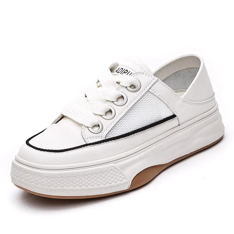 Fashion Summer Mesh Breathable Women's White Shoes High On Platform New In Stylish Y2k Fashion Comfortable and Elegant H Ladies Footwear