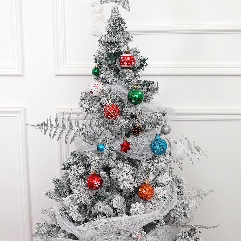 Painted Christmas Ball Gift Box Set - Festive Tree Ornaments & Party Decorations