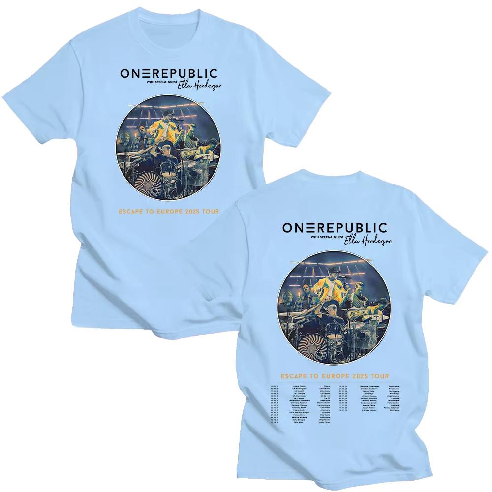 OneRepublic Escape To Europe 2025 Tour T-shirt OneRepublic Fans Gift Perfect Tee Cotton Casual New Unisex Tops Trends Y2k TShirt