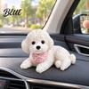 Miniature Sleeping Dog Decor Realistic Puppy Dashboard Ornament Cute Figure Pet Keepsake for Birthday Gift Vivid Statue Car Interior Desk Decoration