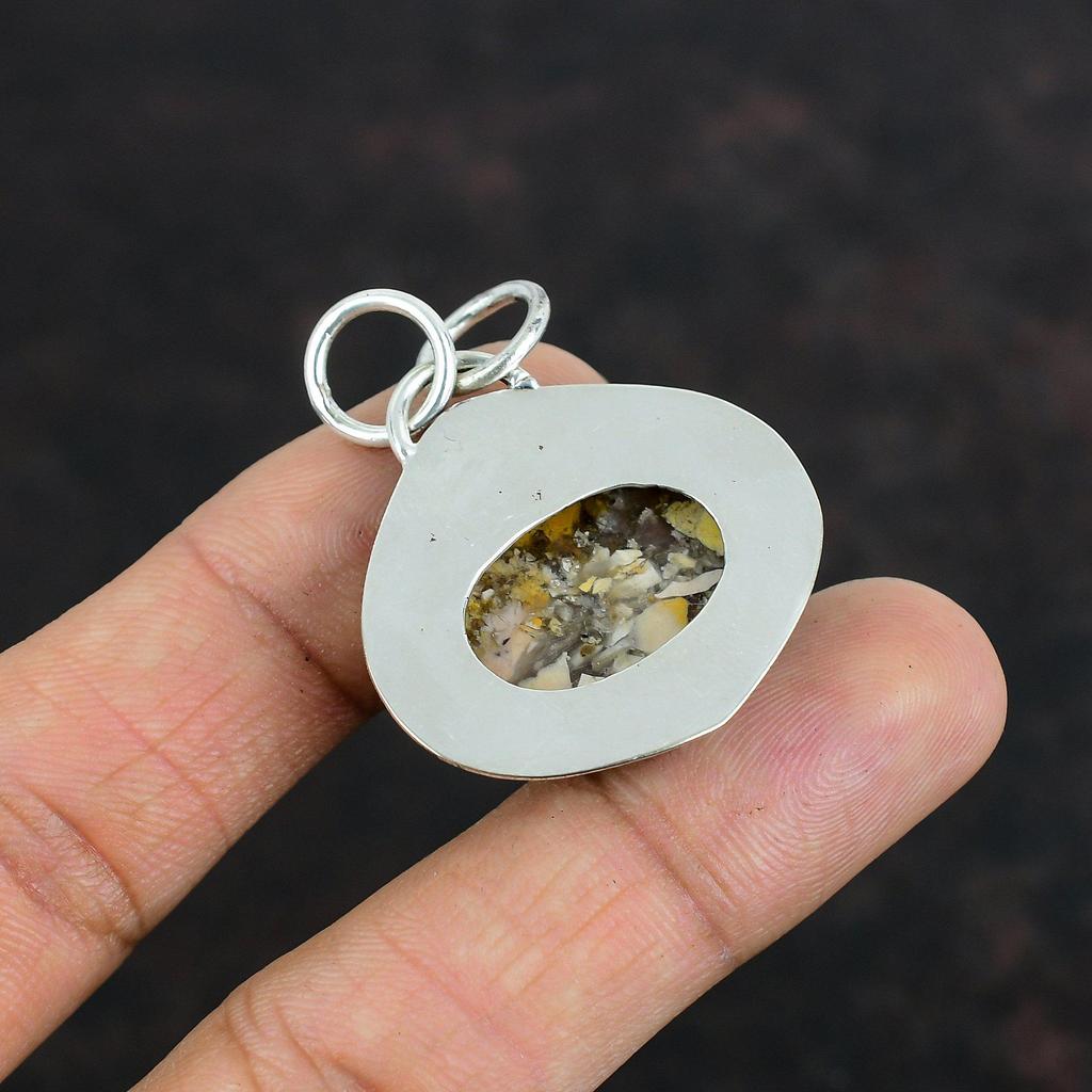 Brecciated Mookaite Gemstone Pendant 925 Sterling Silver Pendant Antique Jewelry Handmade Pendant Brand New Silver Jewelry Gifts For Women