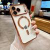 KEYSION Magnetic Plating Case for MagSafe for iPhone 17 Pro Max 17Air Transparent TPU Shockproof Phone Cover With Lens Protector