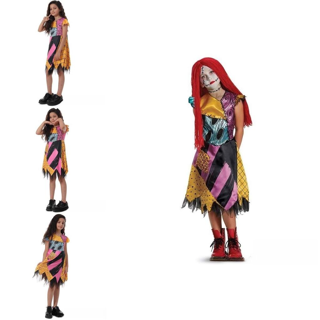 The Nightmare Before Christmas Sally Girl Costume Dress For Halloween Party And Cosplay
