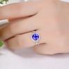 'S Fingerring Blauer Zirkonstein Stein Braut Hochzeit Anlass Fingerring Trendig Modisch Farbe Farbensammlung Party Event Damen Kette
