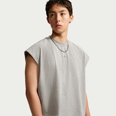 Nike Tank Tops Men s Gray Crew Neck Moderate M