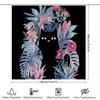Cat Leaf Pattern Shower Curtain Tropical Plants Nature Bathroom Decor Waterproof Liner Vintage Floral Backdrop Washable