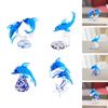 Dolphin Statue Cabinet Collectible Living Room Present Decors Home Office Bedroom Desk Figurine Decoration Dolphin Miniature