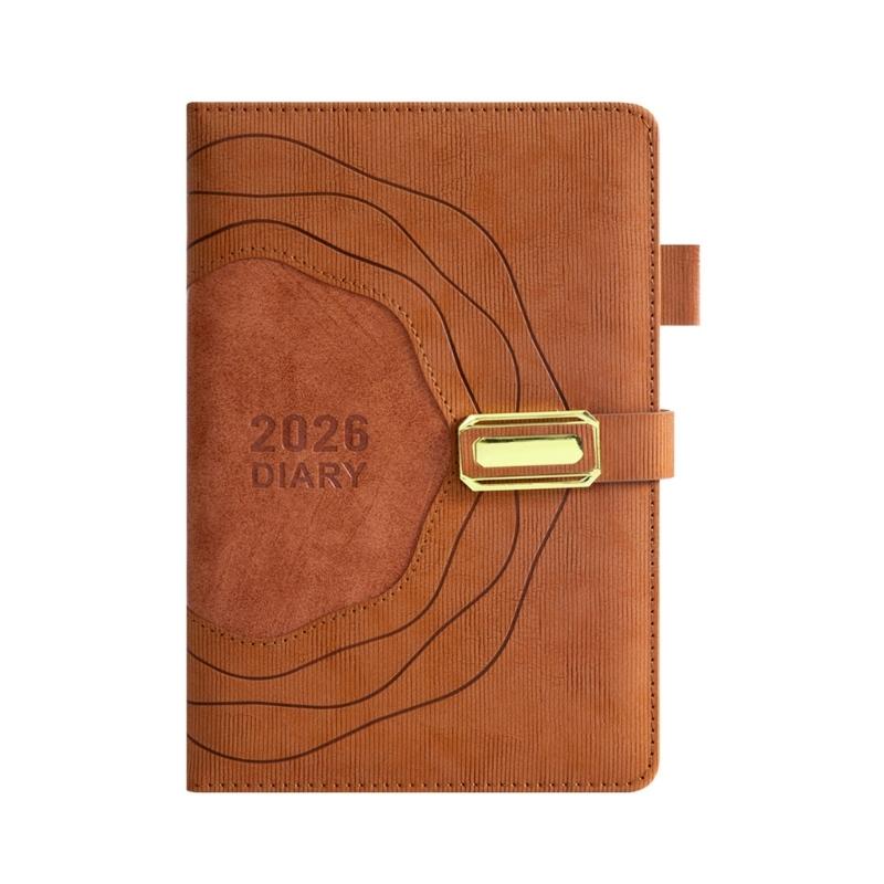 2026 Planner Organizers 365 Daily Pages Small Size PU Leather Cover Thick Linen Paper Suitable for Professional