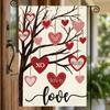 Valentine's Day Garden Flag Outdoor Date Party Decoration Flag Love Print House Door Welcome Flag